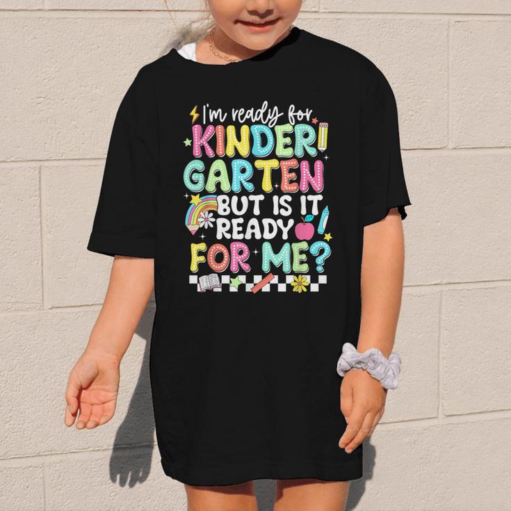 Ready For Kindergarten But Is It Ready For Me Back To School Graphic Kid T-Shirt