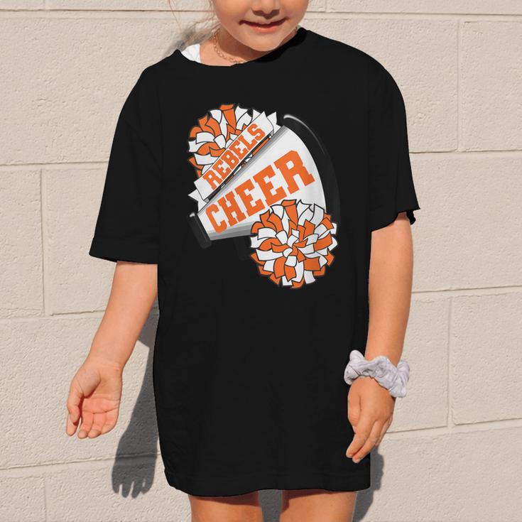 Rebels Cheer Back To School Cheerleading Spirit O Graphic Kid T-Shirt