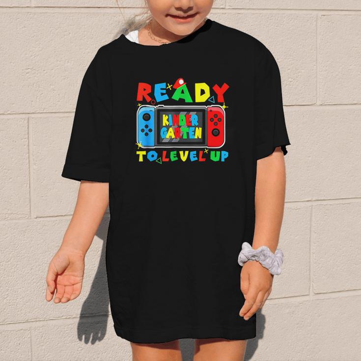 Retro Back To School Kindergarten Ready To Level Up Gamer Graphic Kid T-Shirt Retro Back To School Kindergarten Ready To Level Up Gamer Graphic Kid T-Shirt