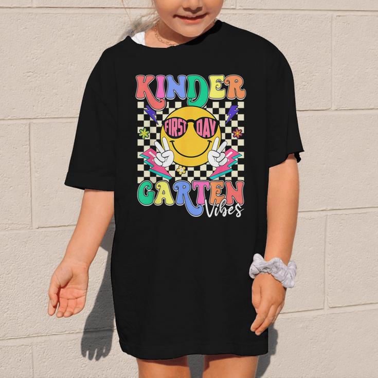 Retro Groovy Kinder Garten Vibes Smile Team Back To School Graphic Kid T-Shirt Retro Groovy Kinder Garten Vibes Smile Team Back To School Graphic Kid T-Shirt