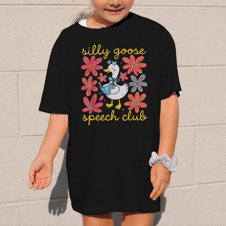 Retro Silly Goose Speech Therapy SLP Back To School Graphic Kid T-Shirt Retro Silly Goose Speech Therapy SLP Back To School Graphic Kid T-Shirt