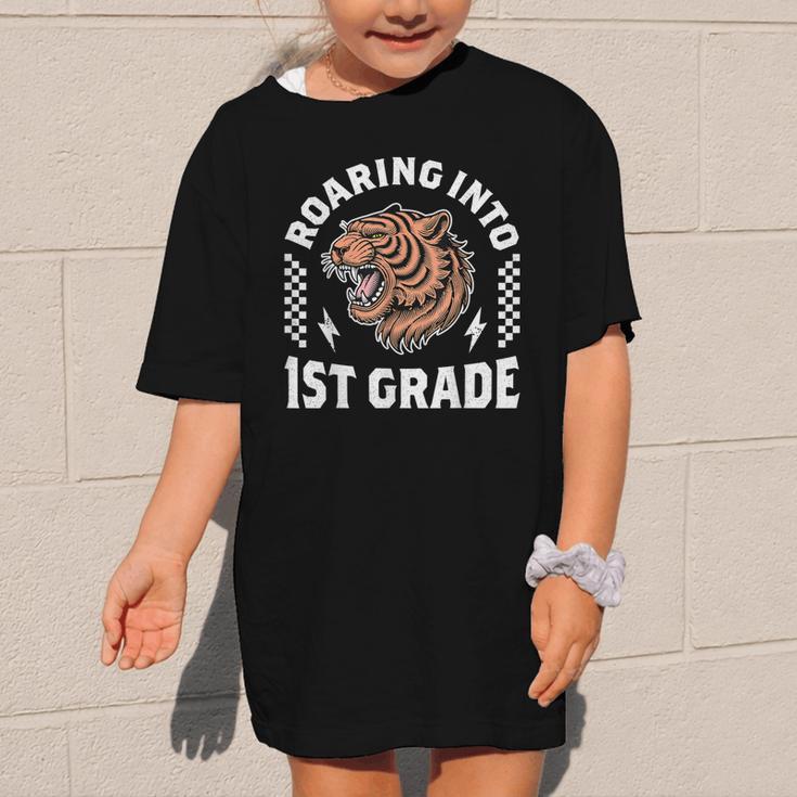 Roaring Into 1st Grade Roaring Tiger Back To School Boy Girl Graphic Kid T-Shirt Roaring Into 1st Grade Roaring Tiger Back To School Boy Girl Graphic Kid T-Shirt