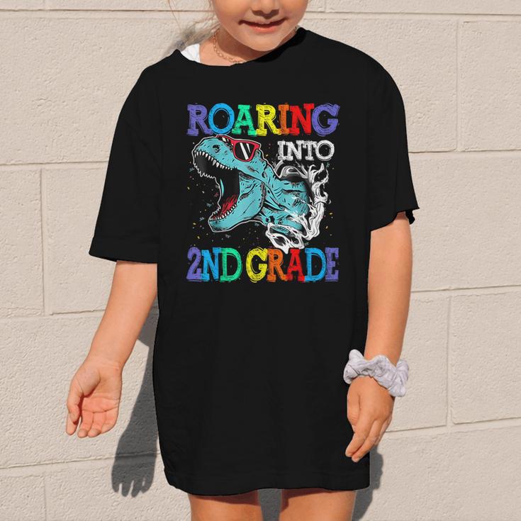 Roaring Into 2Nd Grade DinosaurRex Back To School Graphic Kid T-Shirt Roaring Into 2Nd Grade DinosaurRex Back To School Graphic Kid T-Shirt