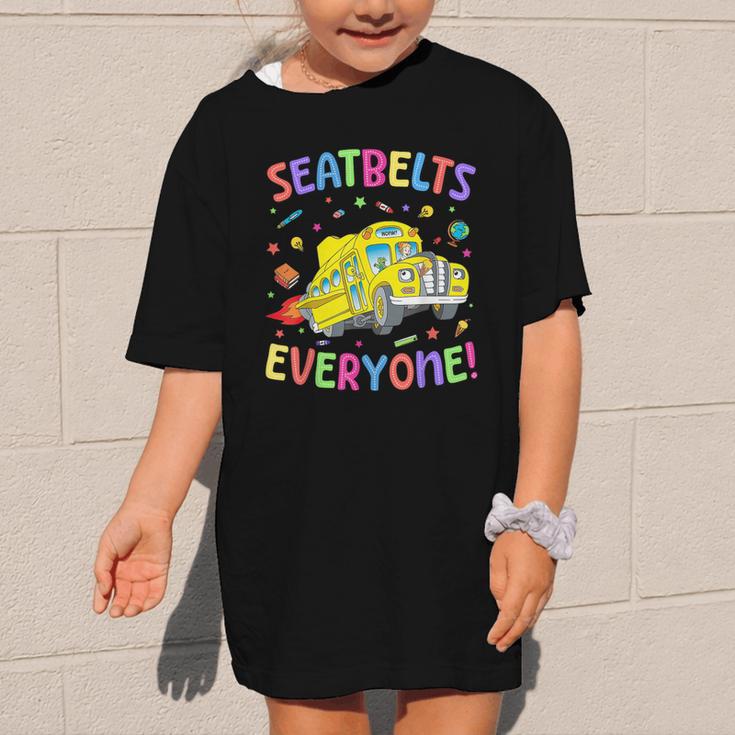 Seatbelt School Bus Driver Everyone Back To School Graphic Kid T-Shirt