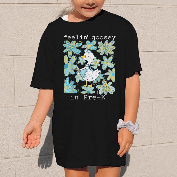 Silly Goose Back To School Feelin’ Goosey Pre-K Graphic Kid T-Shirt