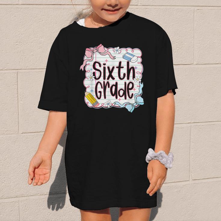Sixth Grade Back To School For Girls Pink Notebook Graphic Kid T-Shirt Sixth Grade Back To School For Girls Pink Notebook Graphic Kid T-Shirt