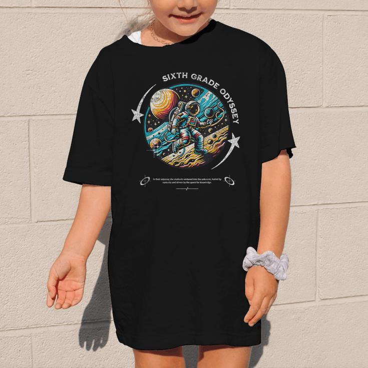 Sixth Grade Back To School Space Rocket Astronaut Graphic Kid T-Shirt