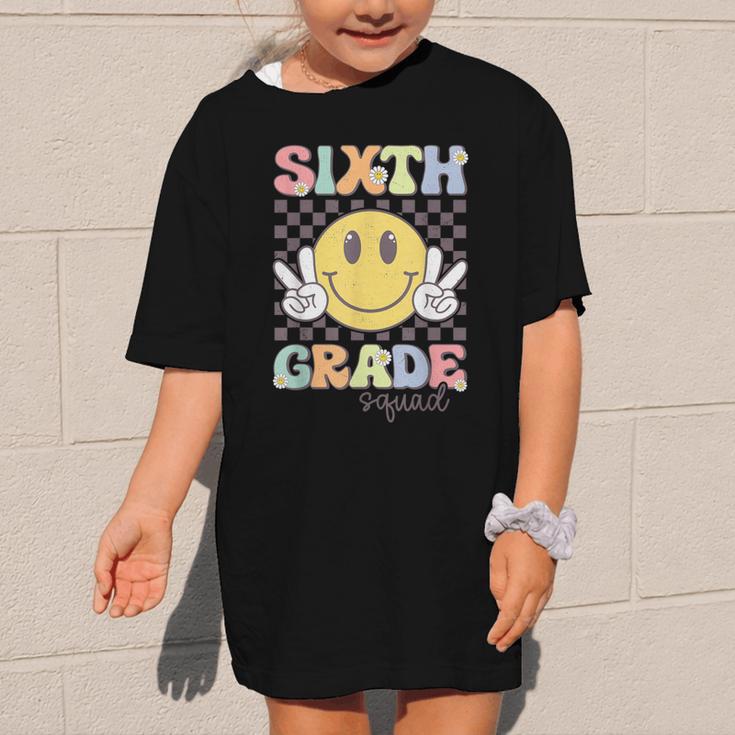 Sixth Grade Squad Smile Face 6th Grade Back To School Graphic Kid T-Shirt