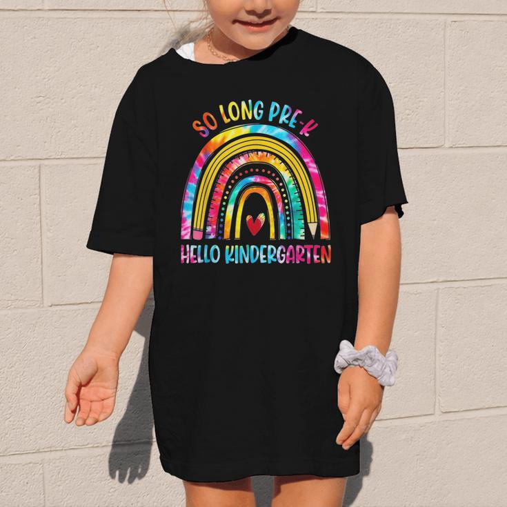 So Long Pre-K Hello Kindergarten Rainbow Back To School Graphic Kid T-Shirt