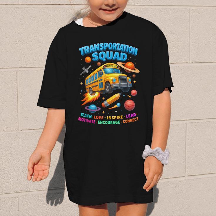 Transportation Squad School Bus Back To School Retro Graphic Kid T-Shirt