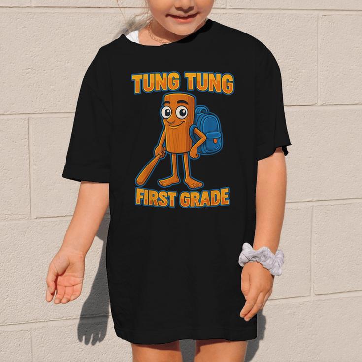 Tung Tung Sahur First Grade Italian Brainrot Back To School Graphic Kid T-Shirt Tung Tung Sahur First Grade Italian Brainrot Back To School Graphic Kid T-Shirt