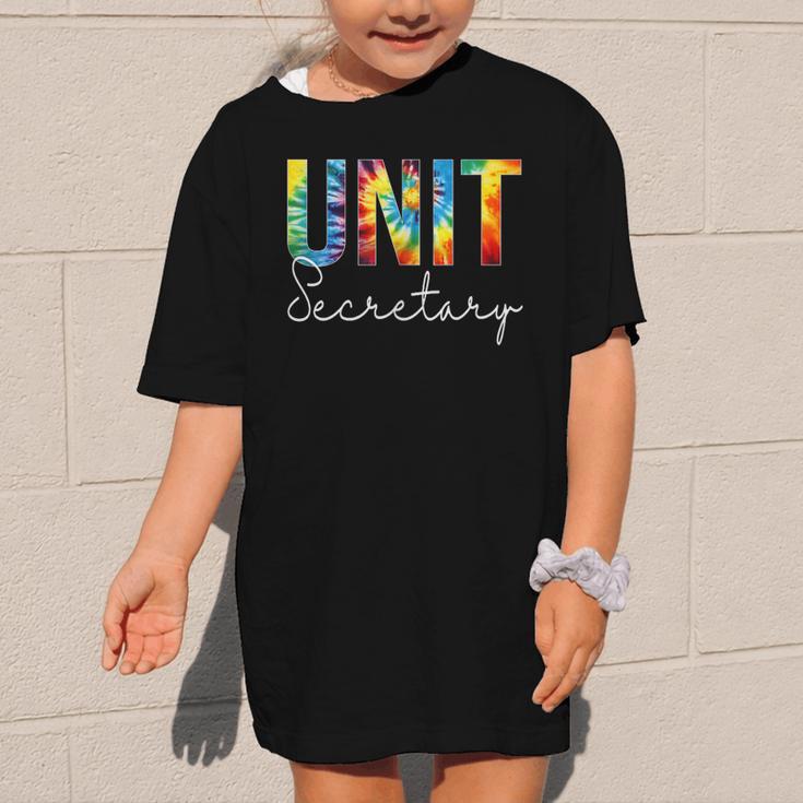 Unit Secretary Women Tie Dye Back To School Appreciation Day Graphic Kid T-Shirt