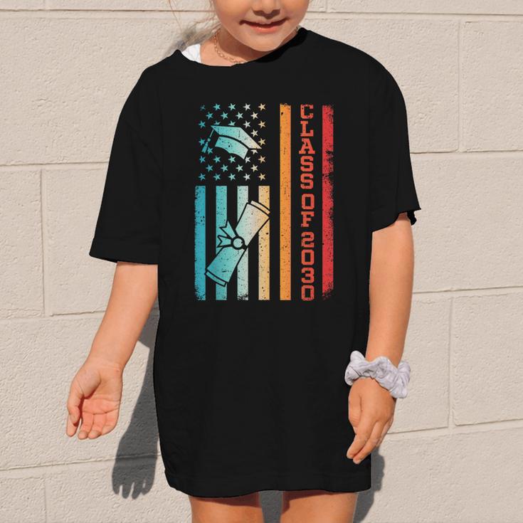 Vintage Class Of 2030 Graduation Back To School USA Flag Graphic Kid T-Shirt Vintage Class Of 2030 Graduation Back To School USA Flag Graphic Kid T-Shirt