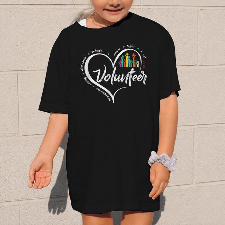 Volunteer Heart Back To School Art Vintage Graphic Kid T-Shirt
