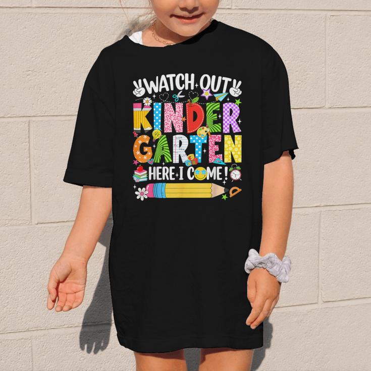 Watch Out Kindergarten Here I Come Back To School Girls Kids Graphic Kid T-Shirt Watch Out Kindergarten Here I Come Back To School Girls Kids Graphic Kid T-Shirt