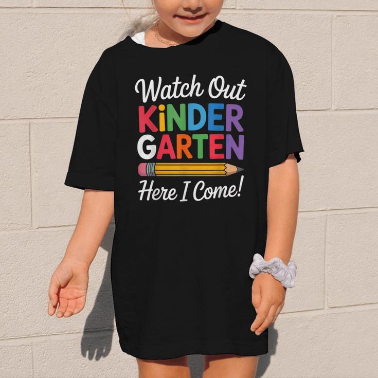 Watch Out Kindergarten Here I Come Back To School Kids Graphic Kid T-Shirt Watch Out Kindergarten Here I Come Back To School Kids Graphic Kid T-Shirt