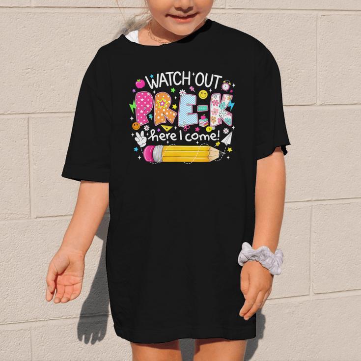 Watch Out Pre-K Here I Come Back To School Boy Girl Kids Graphic Kid T-Shirt