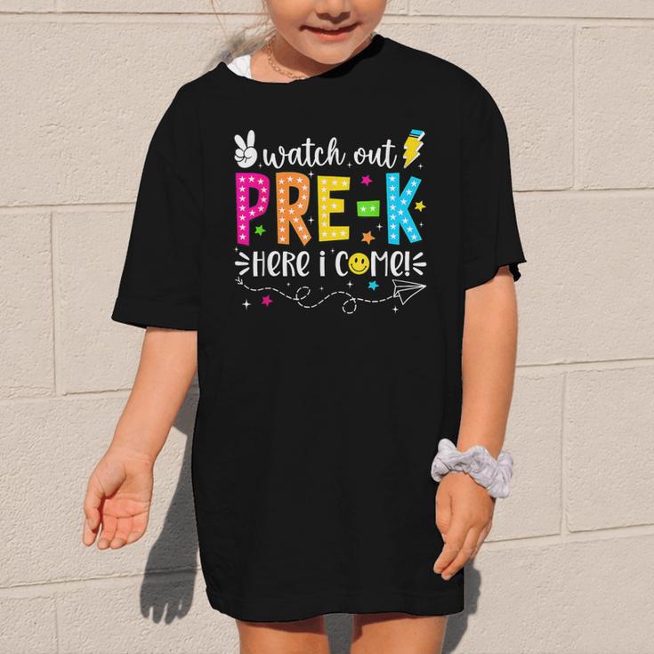 Watch Out Pre-K Here I Come Back To School Boys Girls Kids Graphic Kid T-Shirt Watch Out Pre-K Here I Come Back To School Boys Girls Kids Graphic Kid T-Shirt