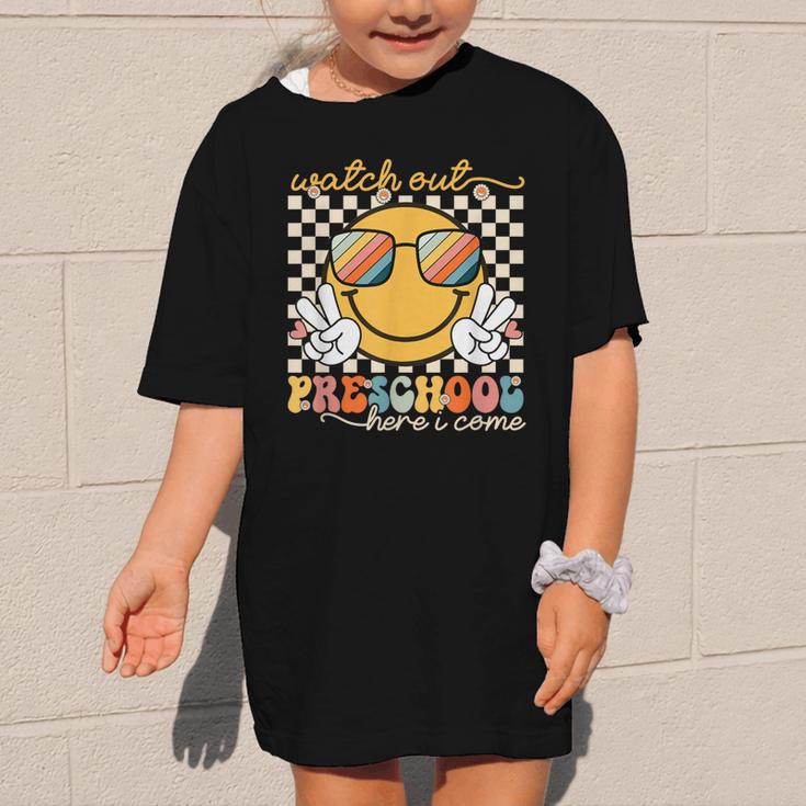 Watch Out Preschool Grade Here I Come Back To School Graphic Kid T-Shirt Watch Out Preschool Grade Here I Come Back To School Graphic Kid T-Shirt
