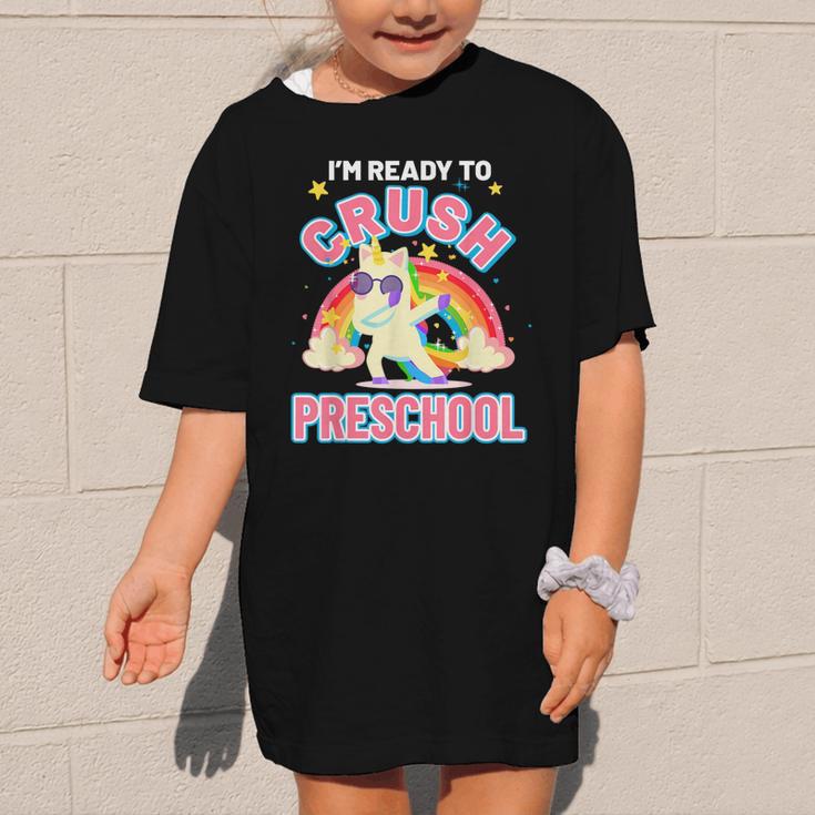 Welcome Back To School Unicorn Crushing Preschool Graphic Kid T-Shirt