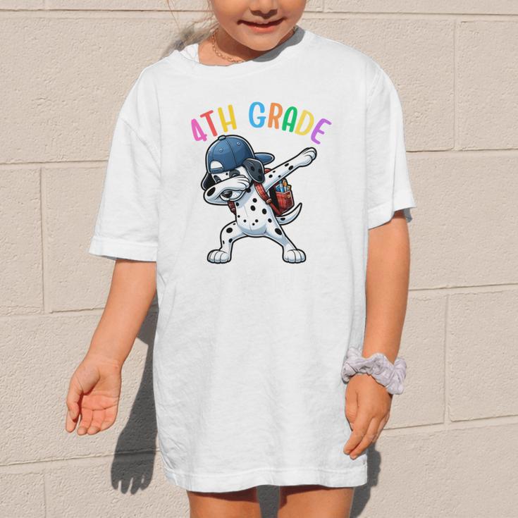 4th Grade Crew Dalmatian Dog Dabbing Back To School Premium Tri-Blend Graphic Kid T-Shirt