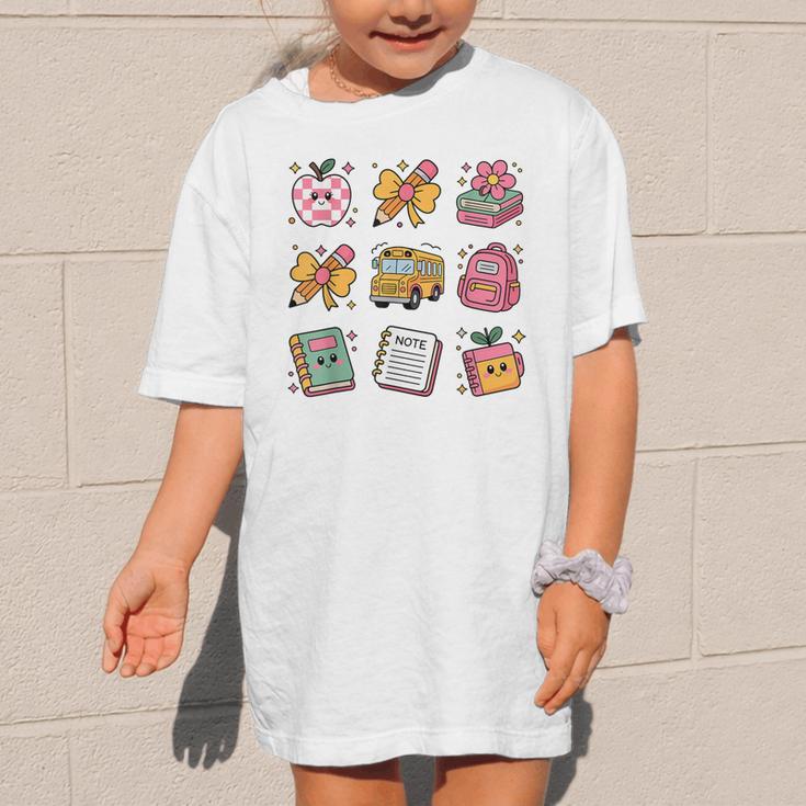 Back To School Coquette Bow First Day Of School Toddler Girl Graphic Kid T-Shirt Back To School Coquette Bow First Day Of School Toddler Girl Graphic Kid T-Shirt