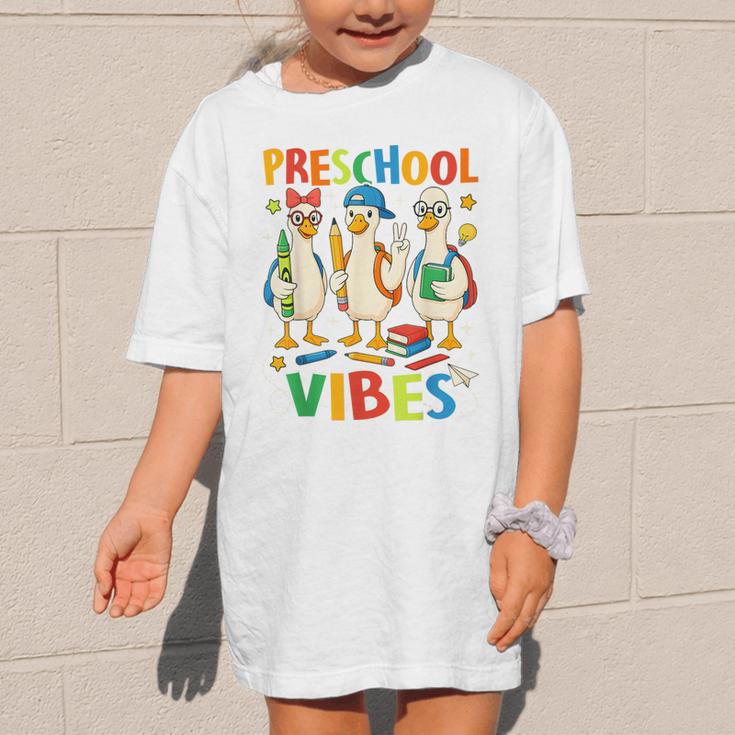 Back To School Cute Goose Preschool Vibes Girls Boys Graphic Kid T-Shirt Back To School Cute Goose Preschool Vibes Girls Boys Graphic Kid T-Shirt