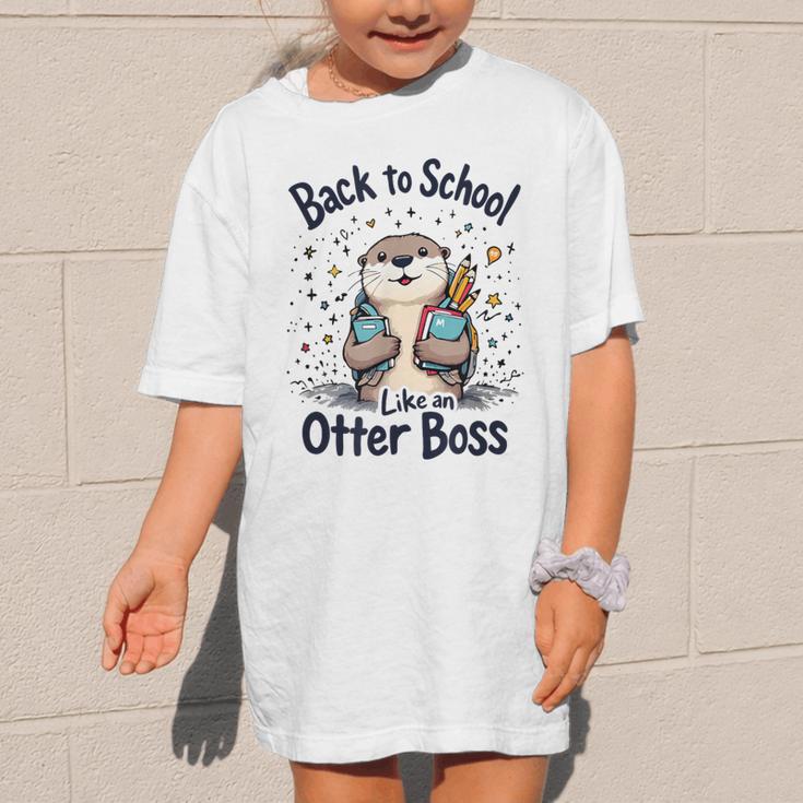 Back To School Like An Otter Boss Cute First Day Of School Graphic Kid T-Shirt Back To School Like An Otter Boss Cute First Day Of School Graphic Kid T-Shirt
