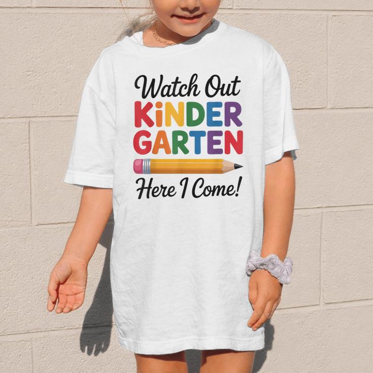 Back To School Watch Out Kindergarten Here I Come Kids Graphic Kid T-Shirt