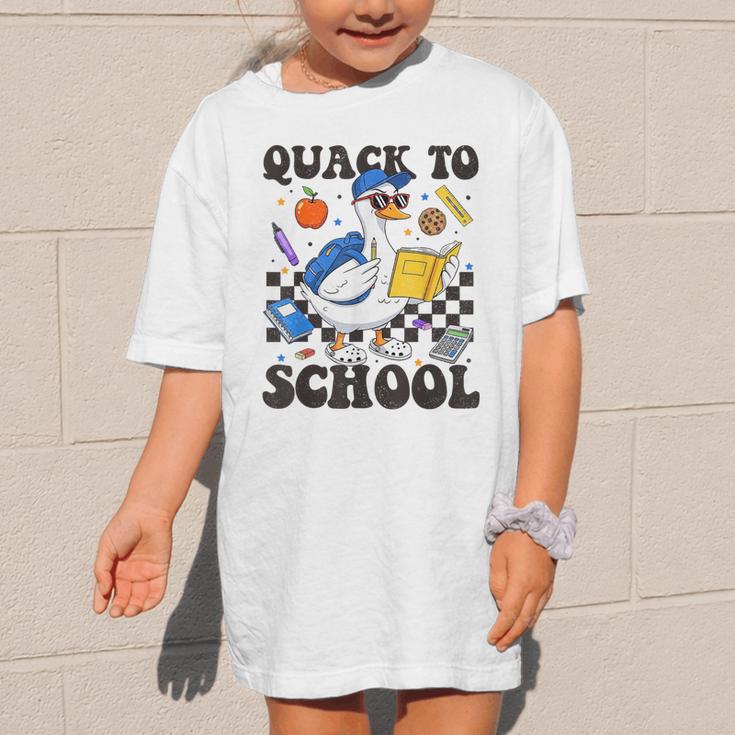 Boys Kid Back To School Goose Quackers Quack To School Graphic Kid T-Shirt Boys Kid Back To School Goose Quackers Quack To School Graphic Kid T-Shirt