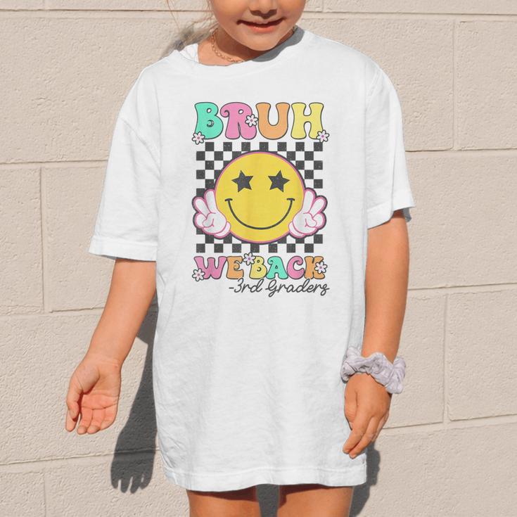 Bruh We Back 3rd Grade Girl Cute Back To School Third Grade Graphic Kid T-Shirt