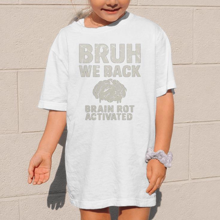 Bruh We Back Brain Red Activated Back To School Performance Graphic Kid T-Shirt