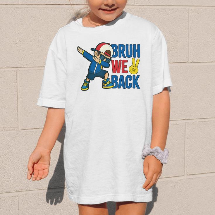 Bruh We Back To School Dabbing First Day Of School Graphic Kid T-Shirt