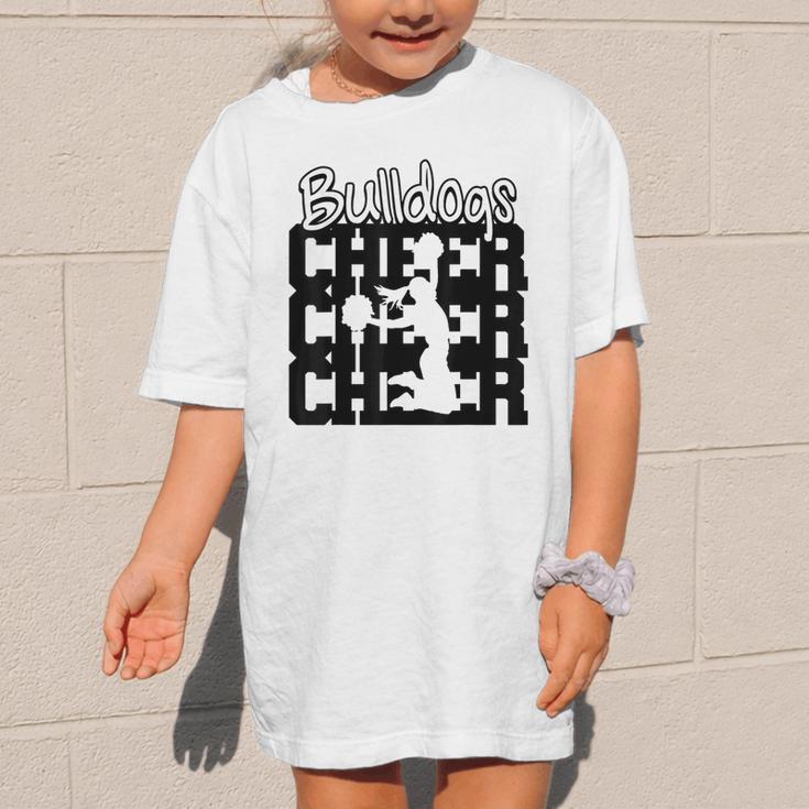 Bulldogs Cheer Back To School Cheerleading Spirit Graphic Kid T-Shirt Bulldogs Cheer Back To School Cheerleading Spirit Graphic Kid T-Shirt