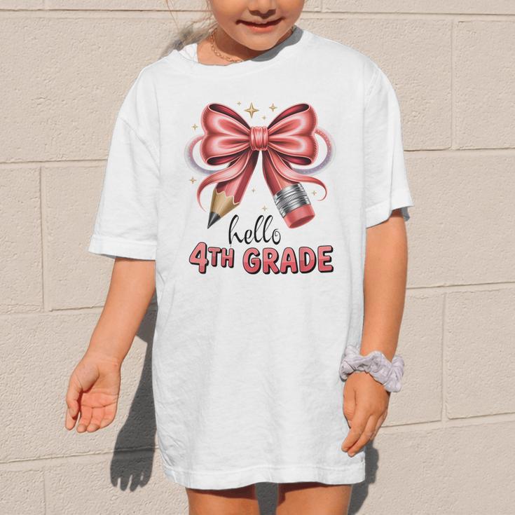 Coquette 4th Grade First Day Of Back To School Girls Outfits Graphic Kid T-Shirt Coquette 4th Grade First Day Of Back To School Girls Outfits Graphic Kid T-Shirt