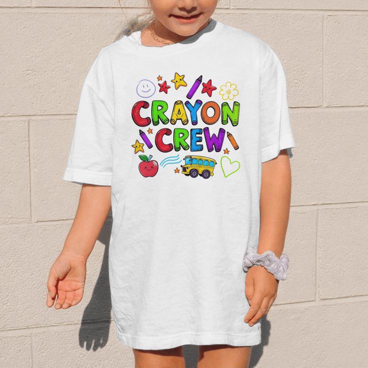 Crayon Crew Cute Back To School Graphic Kid T-Shirt