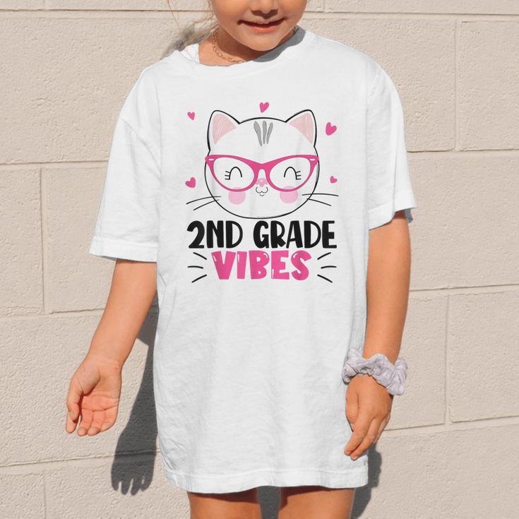 Cute 2nd Grade Vibes Cat Kitten Lover Back To School Girls Graphic Kid T-Shirt Cute 2nd Grade Vibes Cat Kitten Lover Back To School Girls Graphic Kid T-Shirt