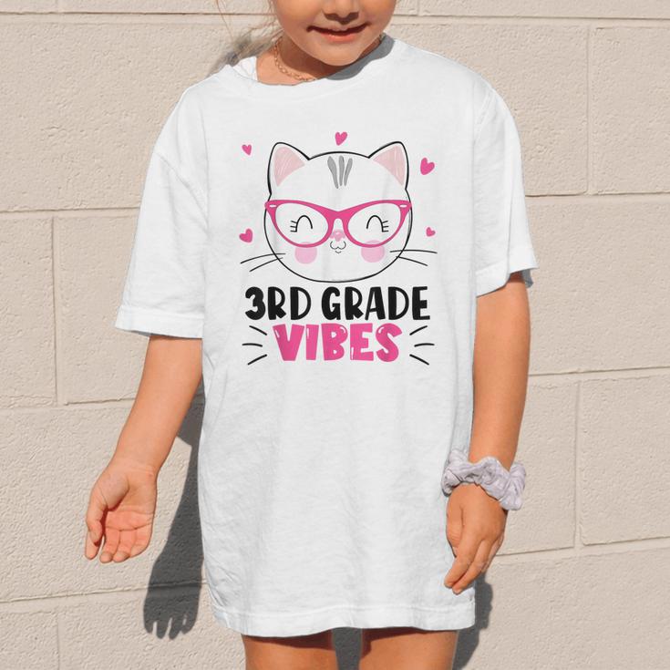 Cute 3rd Grade Vibes Cat Kitten Lover Back To School Girls Graphic Kid T-Shirt Cute 3rd Grade Vibes Cat Kitten Lover Back To School Girls Graphic Kid T-Shirt
