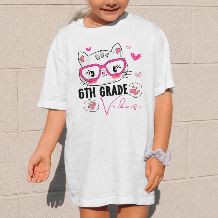 Cute 6th Grade Vibes Cat Kitten Lover Back To School Girls Graphic Kid T-Shirt Cute 6th Grade Vibes Cat Kitten Lover Back To School Girls Graphic Kid T-Shirt