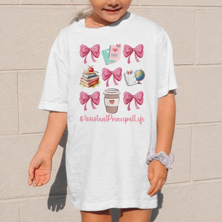 Cute Coquette Bows Assistant Principal Life Back To School Graphic Kid T-Shirt Cute Coquette Bows Assistant Principal Life Back To School Graphic Kid T-Shirt