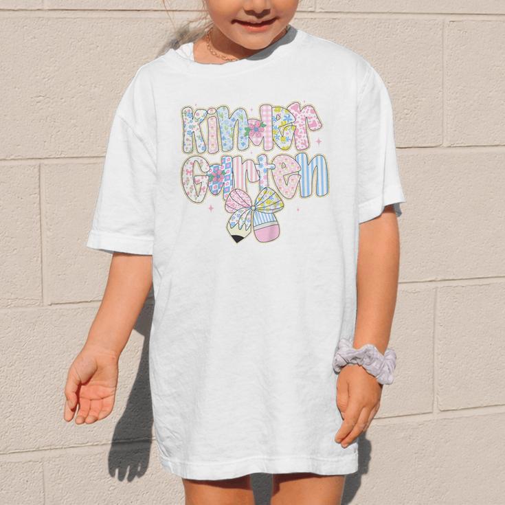 Cute Preppy Back To School Floral Kindergarten For Girls Graphic Kid T-Shirt Cute Preppy Back To School Floral Kindergarten For Girls Graphic Kid T-Shirt