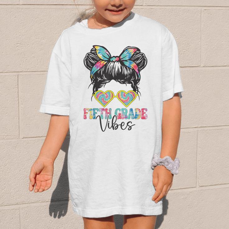 Fifth Grade Vibes Messy Hair Bun Girl Back To School 5th Graphic Kid T-Shirt Fifth Grade Vibes Messy Hair Bun Girl Back To School 5th Graphic Kid T-Shirt