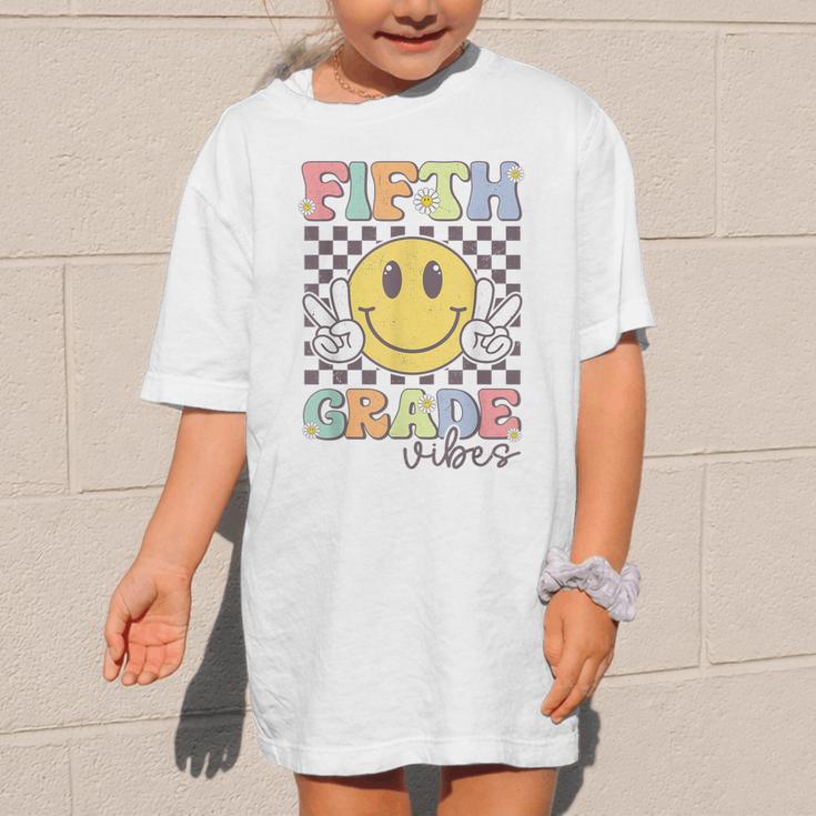 Fifth Grade Vibes Smile Face 5th Grade Team Back To School Graphic Kid T-Shirt Fifth Grade Vibes Smile Face 5th Grade Team Back To School Graphic Kid T-Shirt