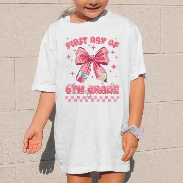 First Day Of 6th Grade Coquette Back To School Girls Kids Graphic Kid T-Shirt