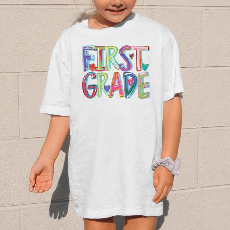 First Grade Back To School Happy First Day Of School Graphic Kid T-Shirt First Grade Back To School Happy First Day Of School Graphic Kid T-Shirt