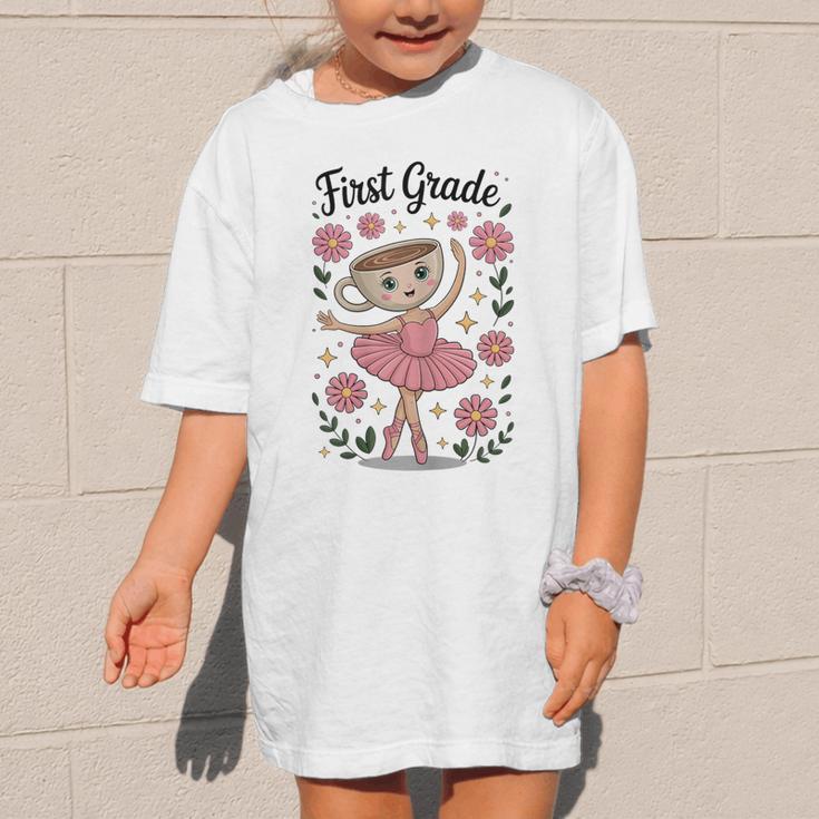 Girls Back To School Cappuccina Italian Brainrot First Grade Graphic Kid T-Shirt Girls Back To School Cappuccina Italian Brainrot First Grade Graphic Kid T-Shirt
