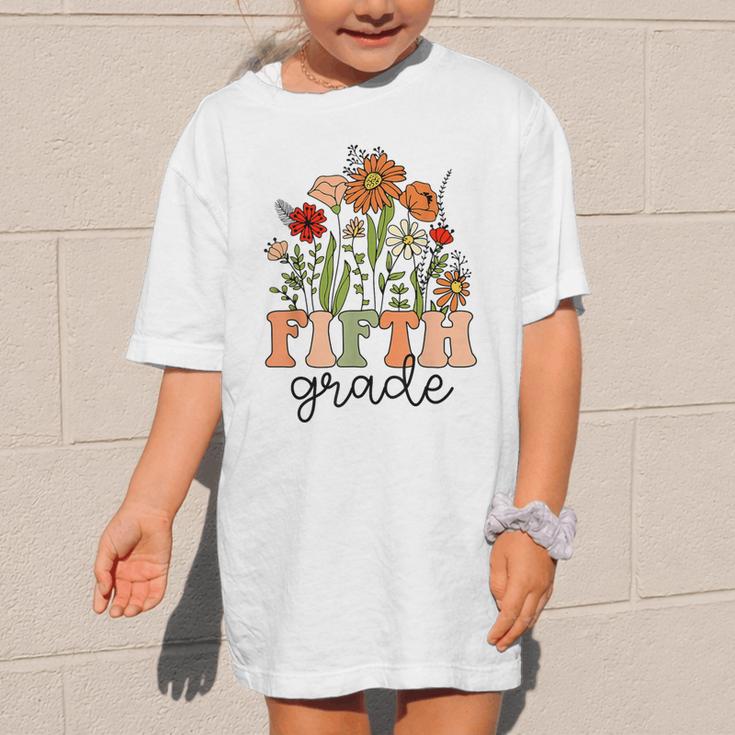 Groovy Fifth Grade Wildflowers Back To School 5th Grade Graphic Kid T-Shirt Groovy Fifth Grade Wildflowers Back To School 5th Grade Graphic Kid T-Shirt
