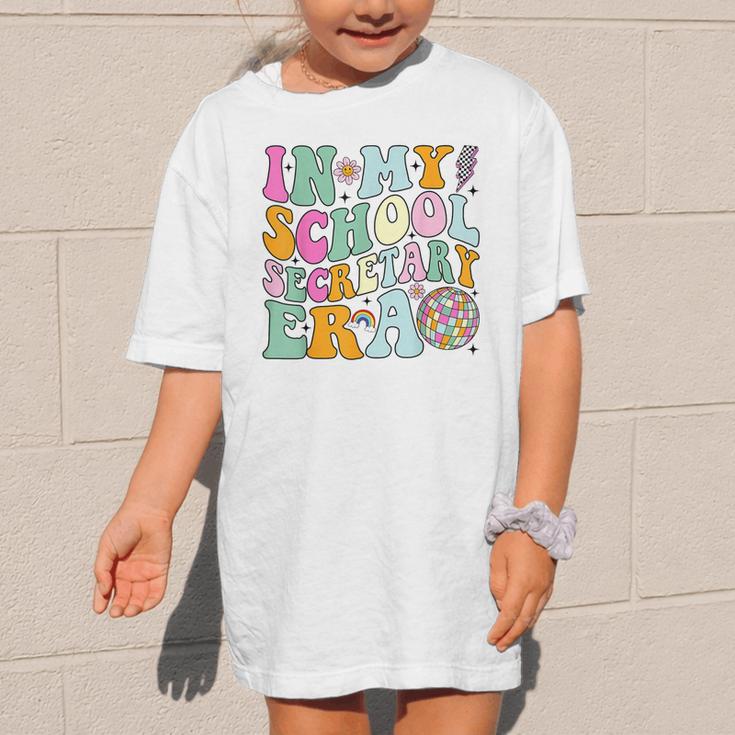 Groovy In My School Secretary Era Back To School Graphic Kid T-Shirt Groovy In My School Secretary Era Back To School Graphic Kid T-Shirt