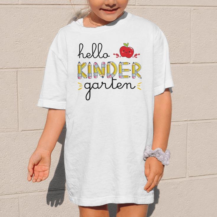 Hello Kindergarten Back To School Cute First Day Kids School Graphic Kid T-Shirt Hello Kindergarten Back To School Cute First Day Kids School Graphic Kid T-Shirt