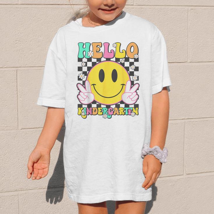Hello Kindergarten Smile Face Back To School Girl Kid Graphic Kid T-Shirt Hello Kindergarten Smile Face Back To School Girl Kid Graphic Kid T-Shirt